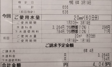 R6 3 19 上下水道代